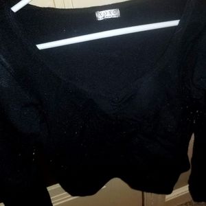 black cut out sleeve top by xoxo brand size large